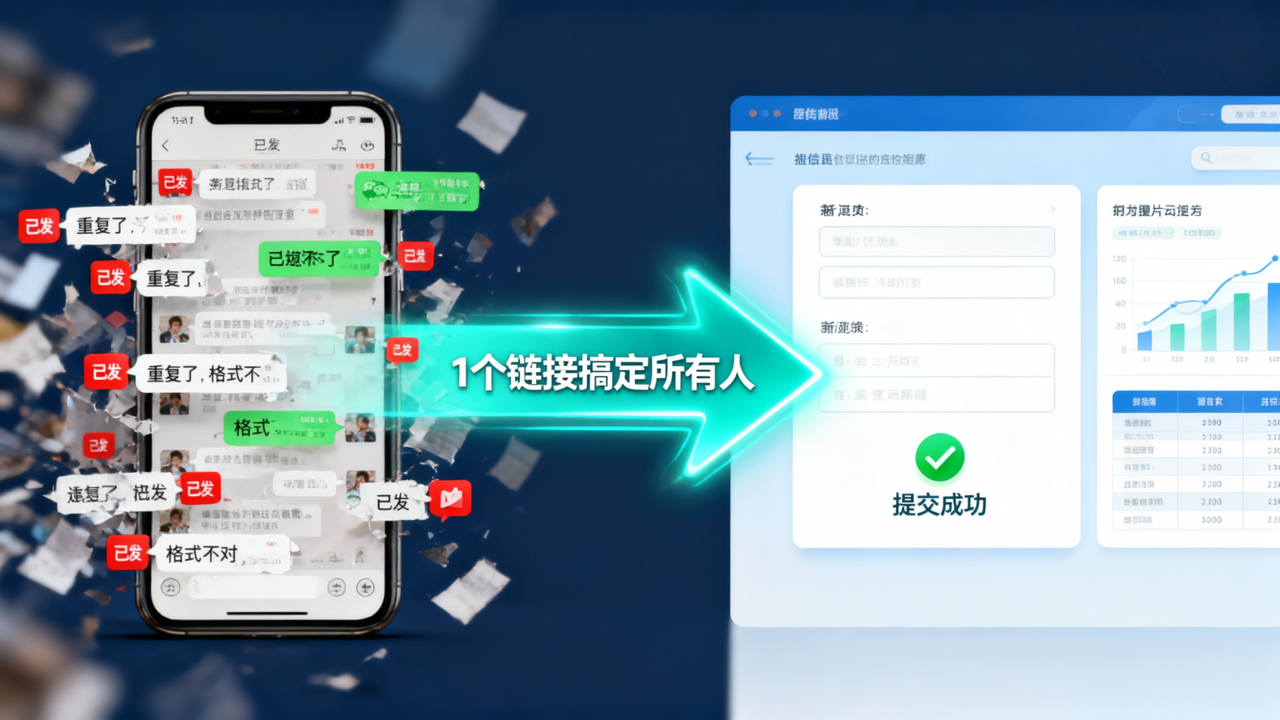 微信群收集信息太混乱？多人填表小程序让你1个链接搞定所有人，自动汇总！