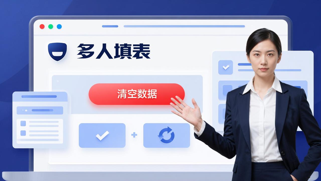 填表数据怎么一键清空？「多人填表」清空数据重新填报，快速重置收集表重新开始