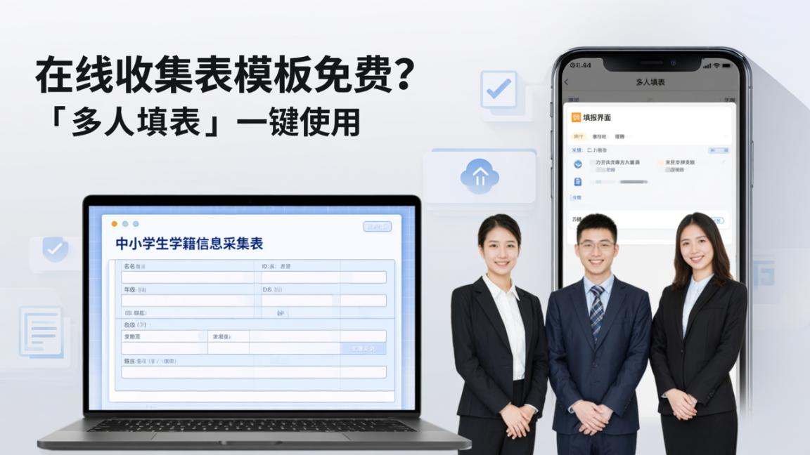 在线收集表模板免费？「多人填表」学籍信息/通讯录/周报模板一键使用