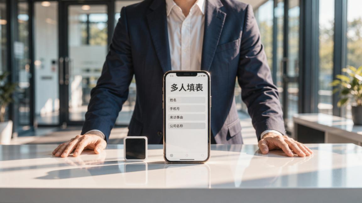 访客登记小程序怎么用？「多人填表」在线访客登记表，扫码填表自动收集