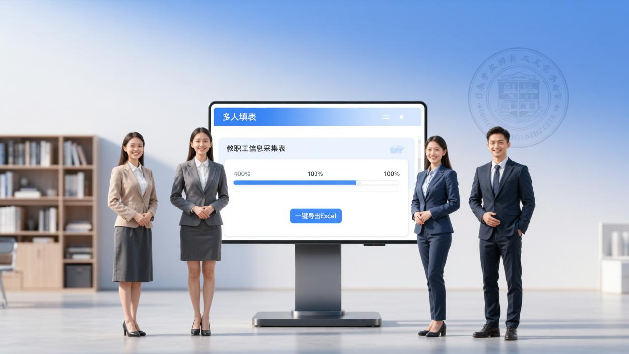 教职工信息采集表怎么做？「多人填表」教职工信息采集模板，在线收集一键导出