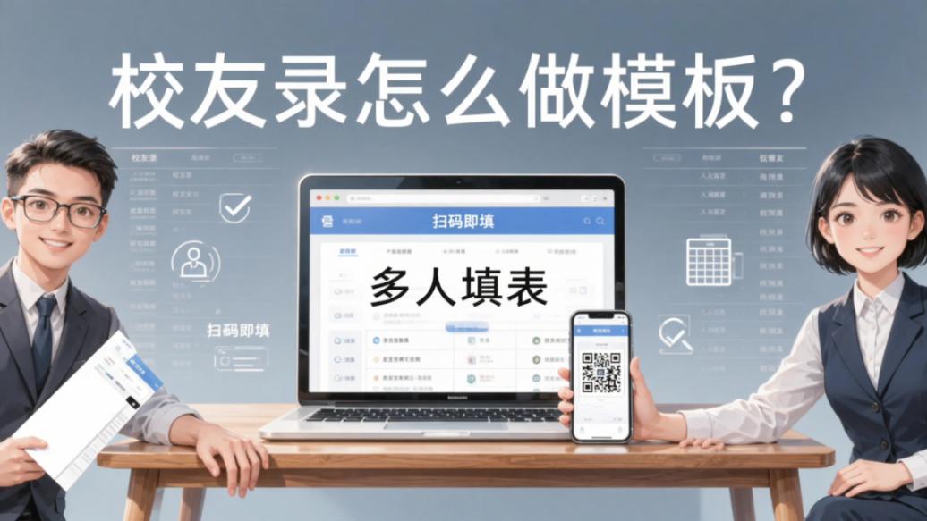 校友录怎么做模板？「多人填表」在线制作校友信息登记表，扫码即填自动汇总