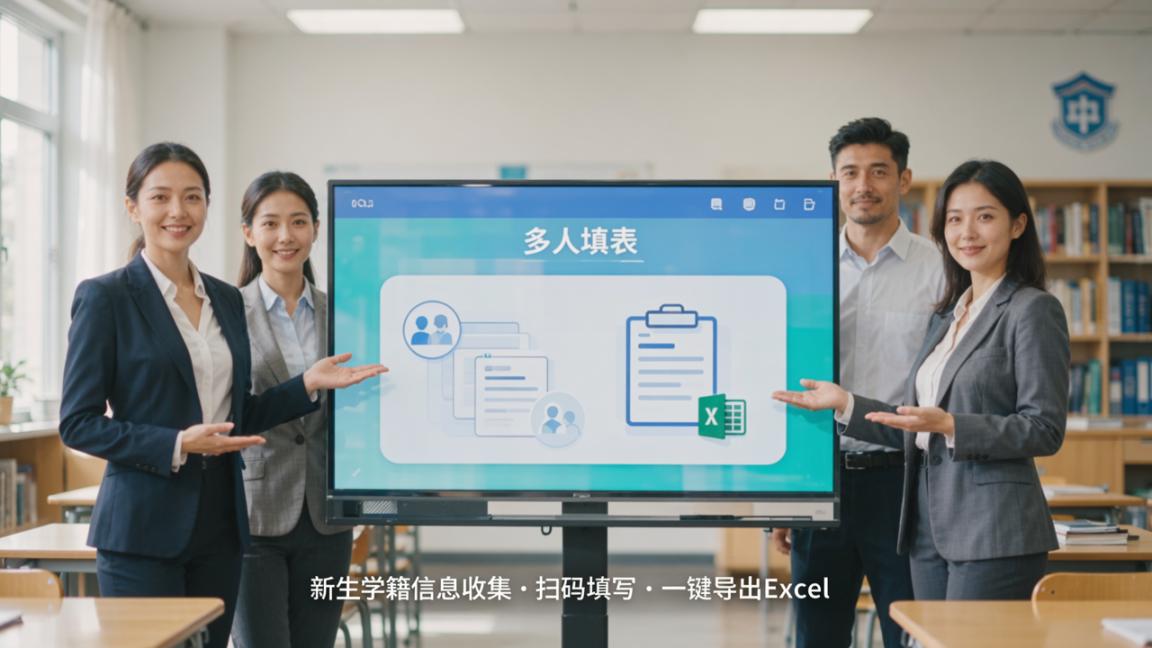 新生学籍信息要收集？多人填表，扫码填写一键导出Excel