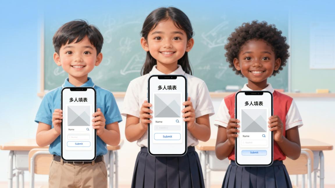 班级报名收集学生照片用什么工具：多人填表，扫码收图片视频一键导出