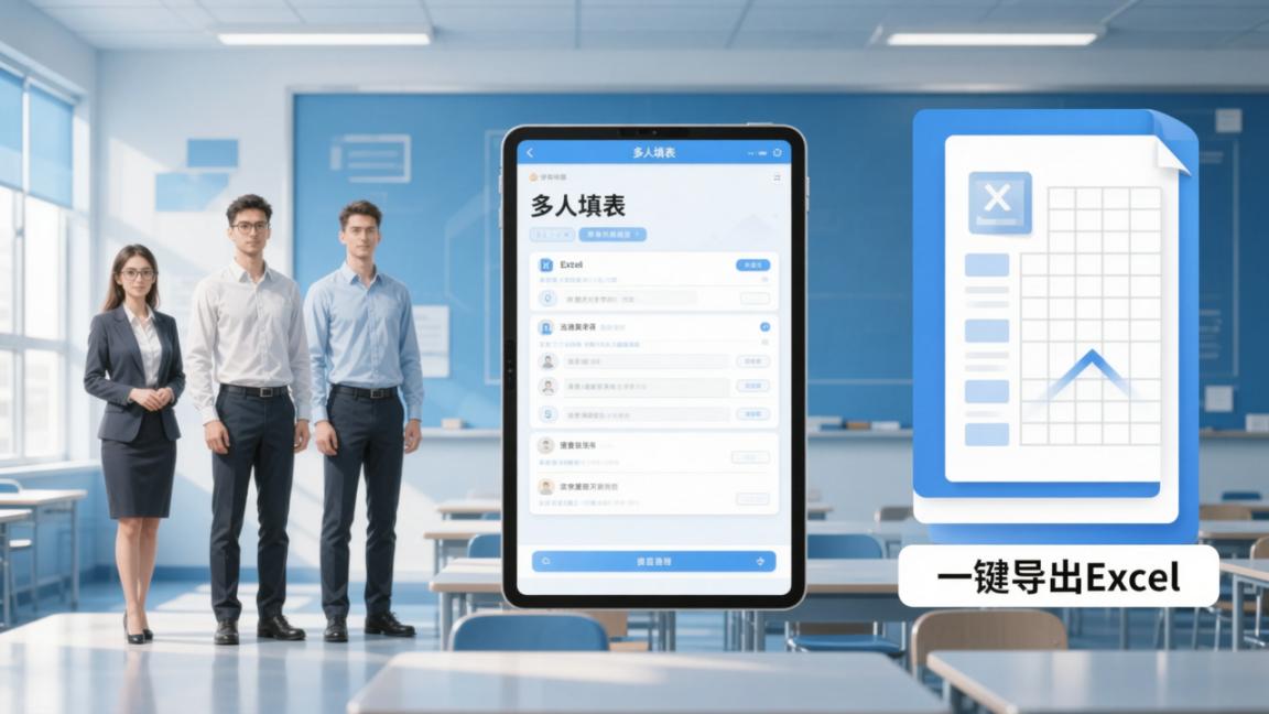 收集学生信息表格：多人填表，扫码填报人互不查看一键导出Excel