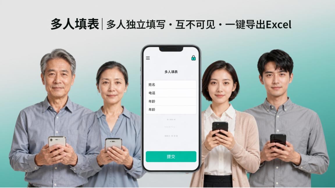 在线填表格怎么弄？多人填表，独立填写互不查看，一键导出Excel