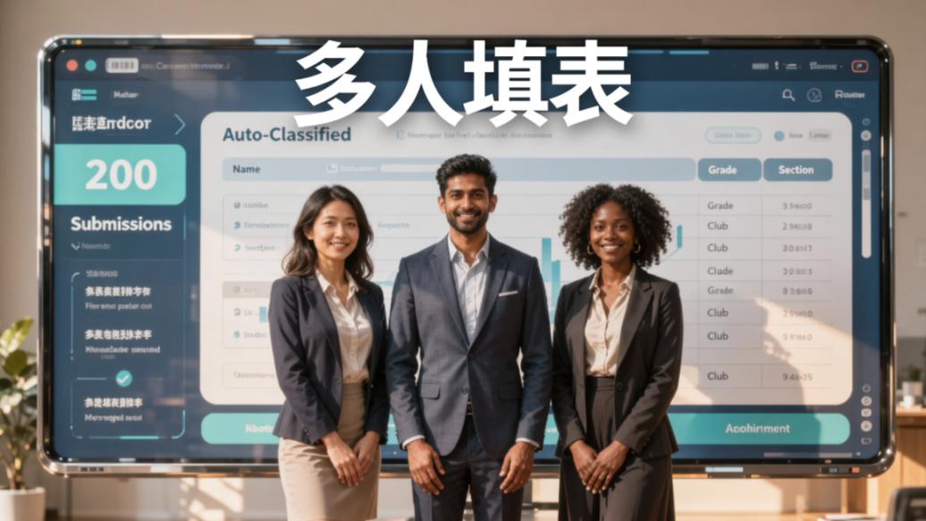 200人报名只用一张表还能自动分班？多人填表扫码填，一键导出Excel