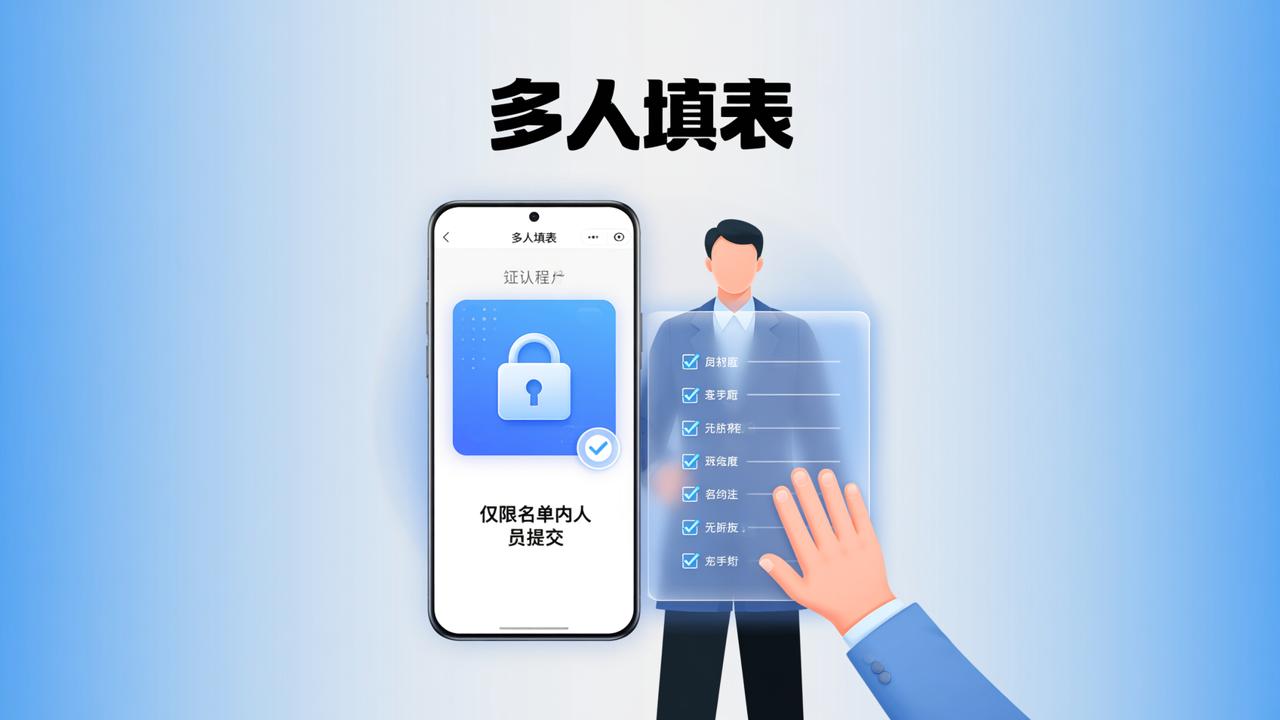 名单外的人也能随便填进来？多人填表，指定填表人加实名校验，不在名单里填不了